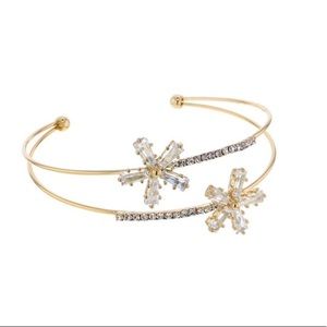 Crystal Flower Cuff Bracelet NWT